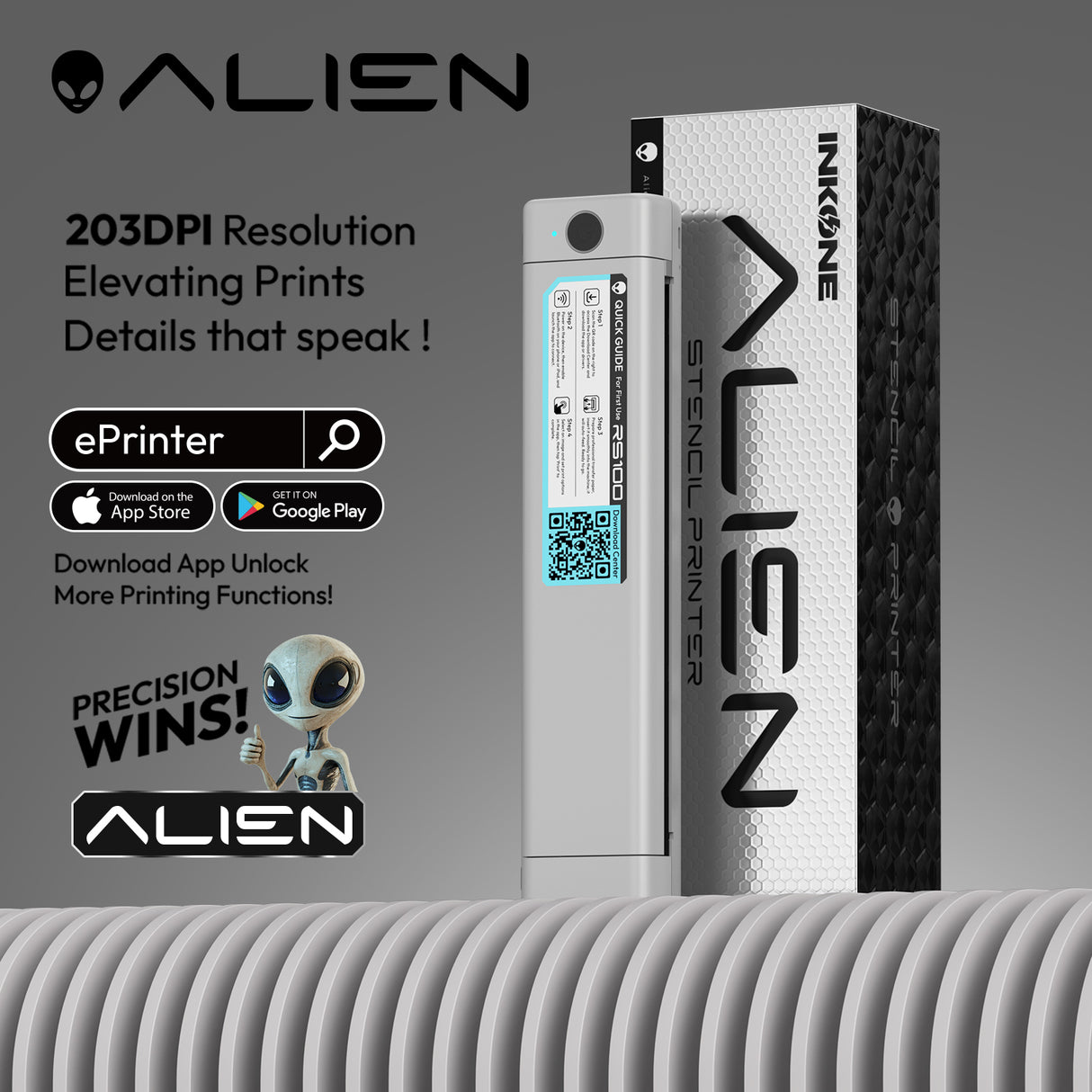 INKONE ワイヤレス タトゥーサーマルコピー機(Bluetooth接続タイプ)