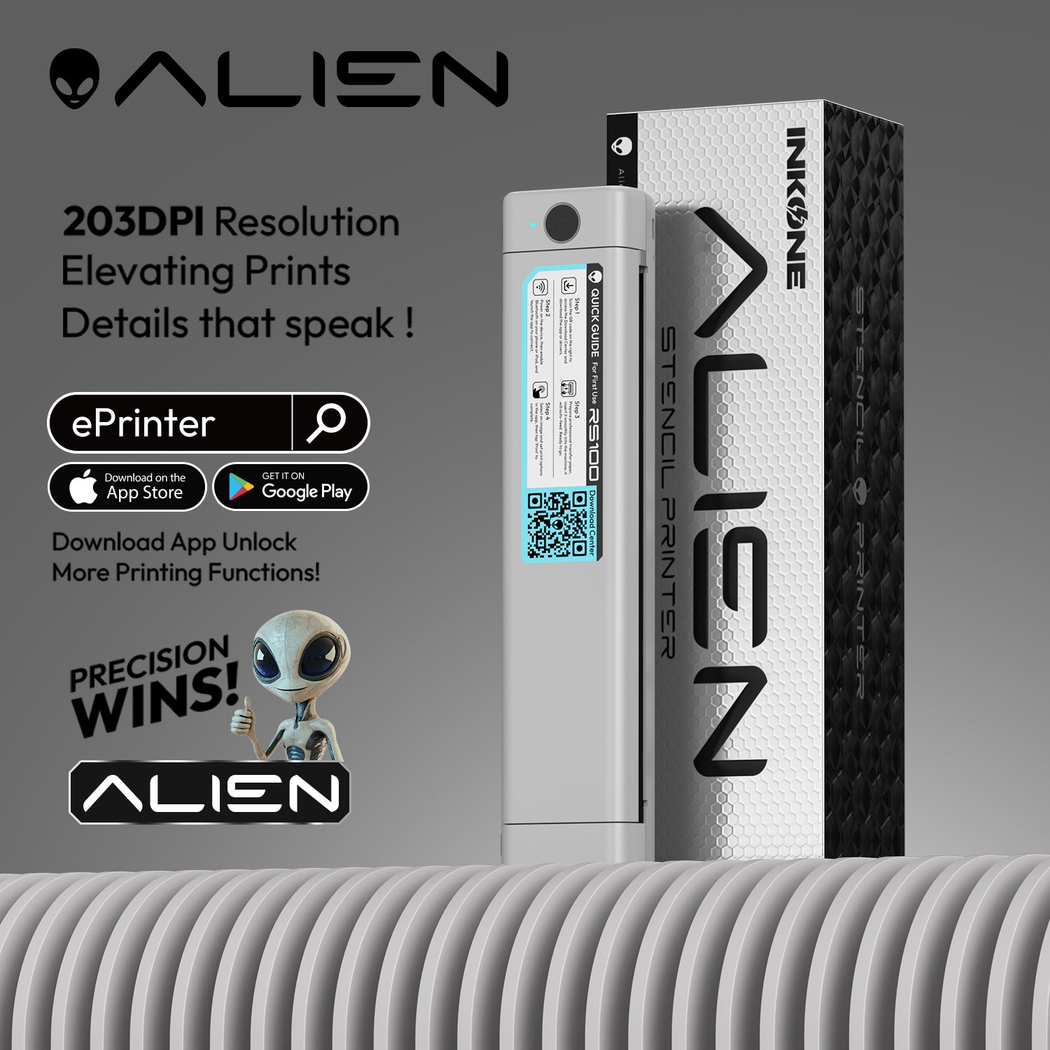 INKONE ワイヤレス タトゥーサーマルコピー機(Bluetooth接続タイプ)