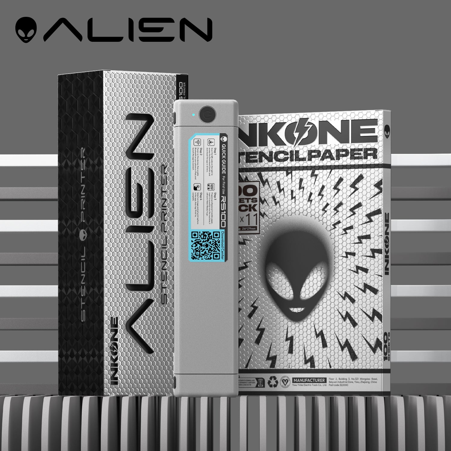 INKONE ワイヤレス タトゥーサーマルコピー機 + INKONE ステンシルペーパー