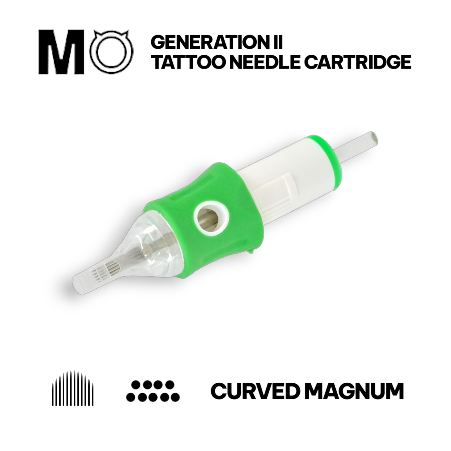 MO Gen II Tattoo Needle Cartridges with Finger Ledge 【Curved Magnum】
