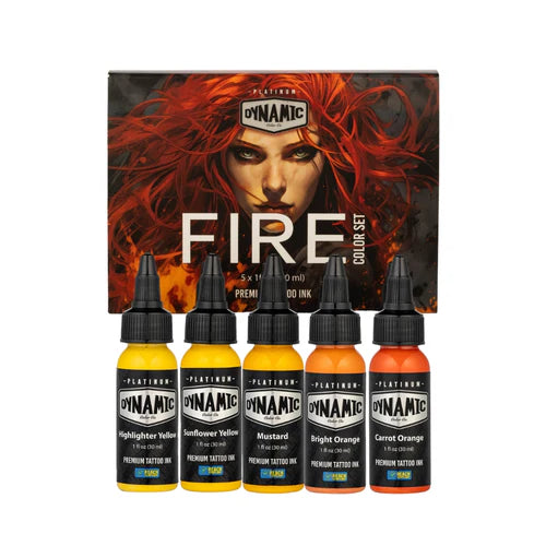 Dynamic Platinum Fire 1oz 5 Bottle Color Set