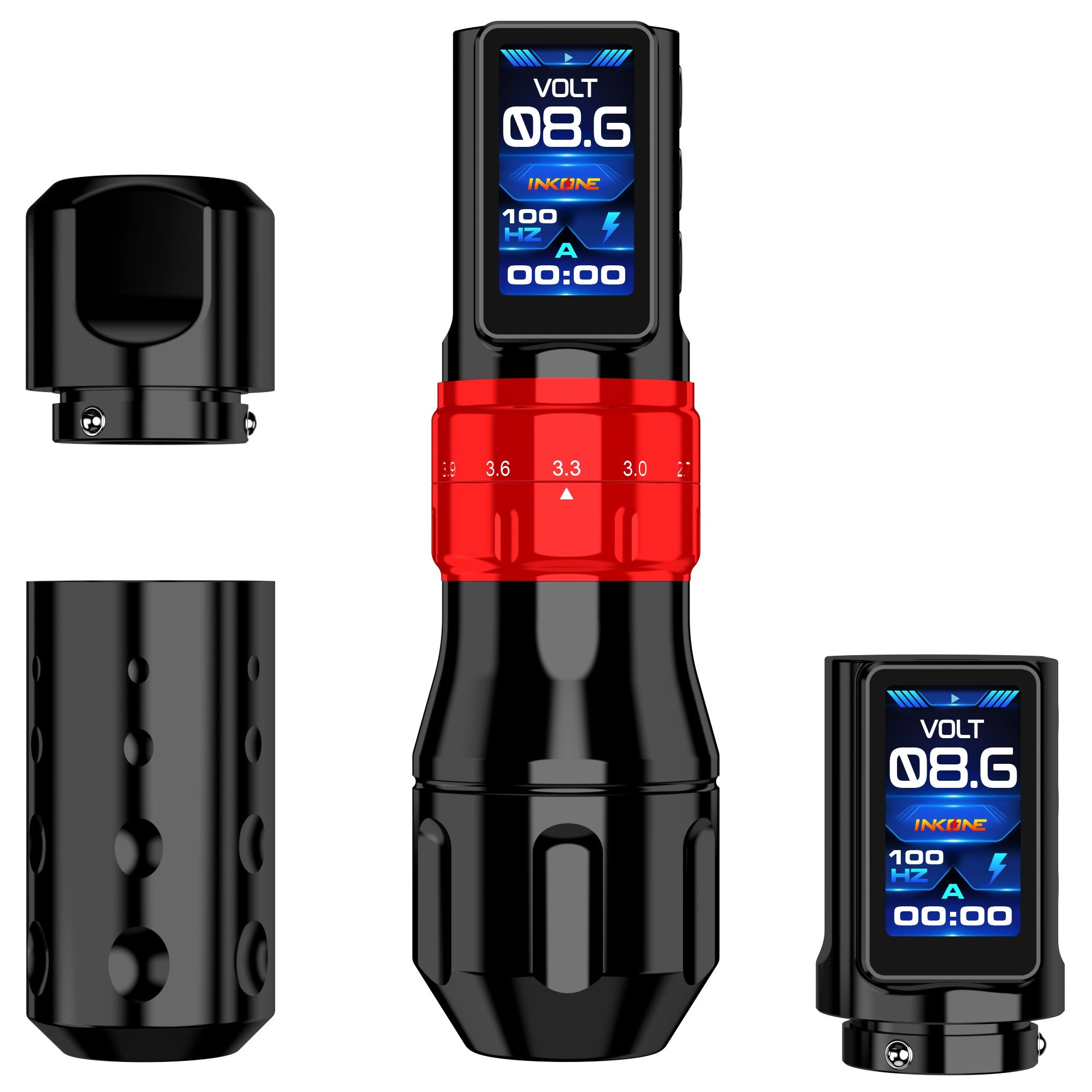 PMU machine ワイヤレス マシン 充電式 デジタル表示付き 付属品あり INKONE SYNER ワイヤレスペン型タトゥーマシーン – A.mollis