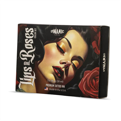 Dynamic Tattoo Ink Lips and Roses 1oz Color Set