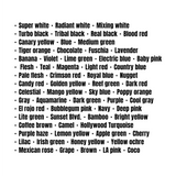 RADIANT Tattoo Ink - 65 colors set