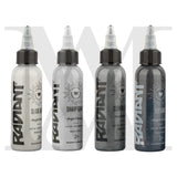 RADIANT Tattoo Ink - GRAY MATTERS 4 Color set