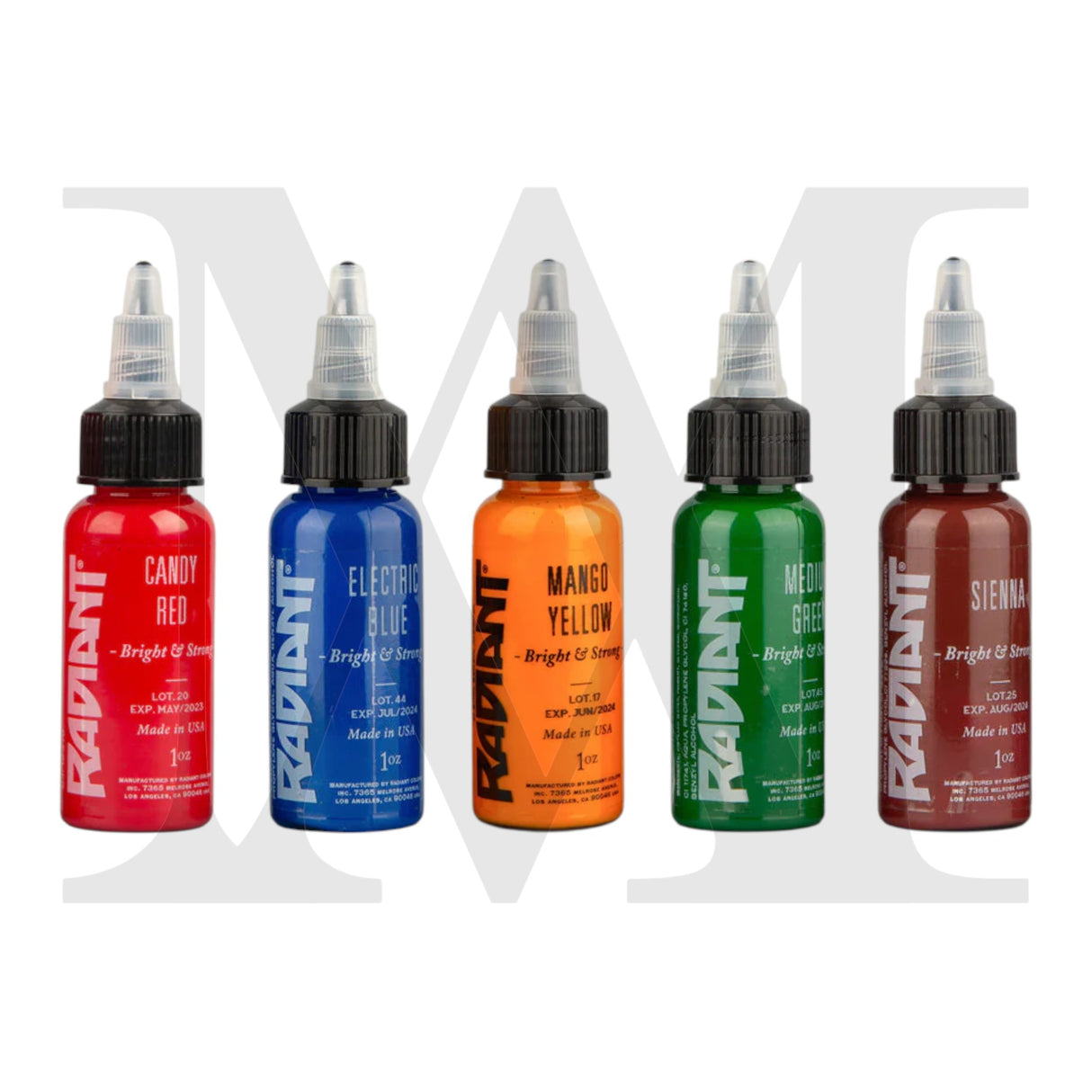 RADIANT Tattoo Ink - TRADITIONAL 5 colors set